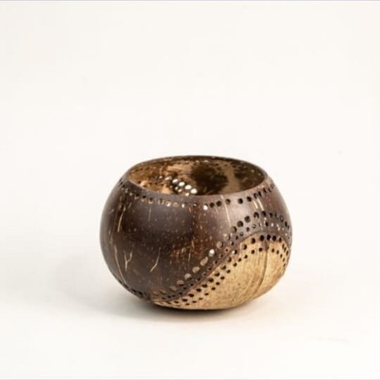 Additional coconut shell candle holder